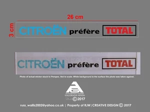 Pegatina ventana trasera citroen total en color - estilo ancho años 70 - Imagen 1 de 1