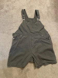 Vtg LA Blues Short Overalls Adjustable Straps, Olive Green Cotton , Wm’s Sz 26 - Picture 1 of 5