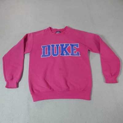 Y2K Duke Blue Devils Sweatshirt Mens Small Pink NCAA Pullover Basketball Ivy - Image 1 of 4