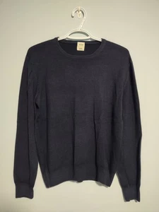 Boggi Milano Sweatshirt Adult Medium Blue 100% Virgin Wool Long Sleeve Italy Men - Picture 1 of 7