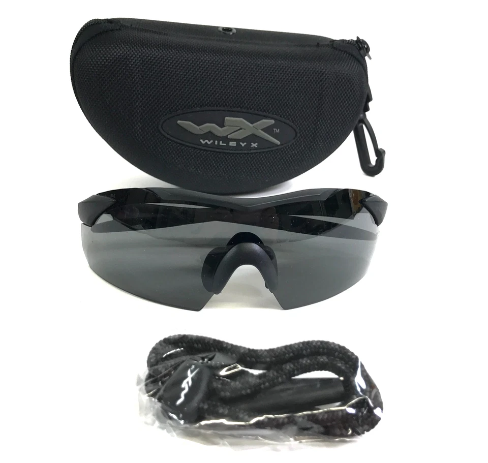 Wiley X Safety 太阳镜 WX VAPOR EN166 英尺黑色镜框带深灰色镜片 — 第 1/4 张图片