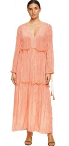 Tessora Maxi Tiered Dress No Size Tag Viscose Dress - Picture 1 of 9