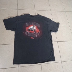 Camicia Vintage No Fear Motorsports Racing High & Mighty Nera Sbiadita XL - Foto 1 di 11