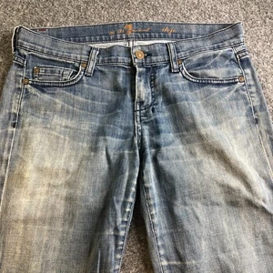 Seven 7 For All Mankind Dojo Flare Jeans Womens 28 Blue Y2K Bootcut (Fits 30x30) - Picture 1 of 12