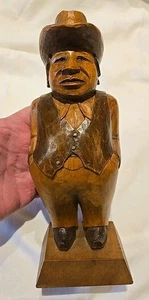 Arte tallado en madera de vaquero indio nativo americano por Calvin Berry tallado a mano - Imagen 1 de 5
