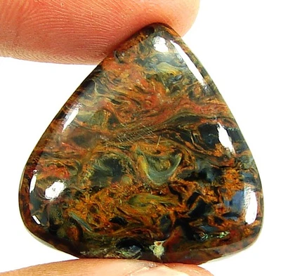 40.55 Ct Natural Golden Blue Pietersite Loose Gem Cabochon Wire Wrap Stone-27247 - Image 1 of 2