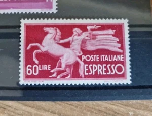 Francobollo Italia Espresso Democratica 60 Lire Ruota 1945 MNH** - Foto 1 di 2