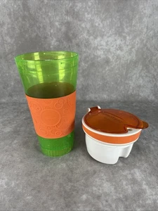 Snackeez Cup 2 In 1 Snack/ Drink Cup 16oz Cup w/4 oz Snack Cup - Picture 1 of 12