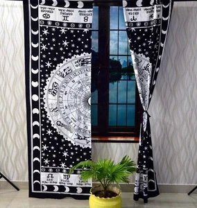Cotton Astrology Hippie Boho Mandala Tapestry Door Curtain Decor Window Curtains - Picture 1 of 3
