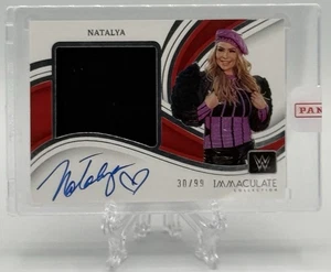 Natalya 2023 Panini Immaculate WWE Premium Memorabilia Patch Autograph Auto /99! - Picture 1 of 2