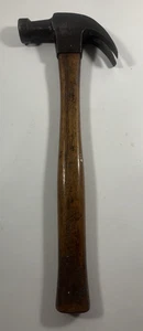 Vintage Stanley USA 16 oz Claw Hammer – Original Hickory Handle – 1940s-50s Tool - Picture 1 of 9