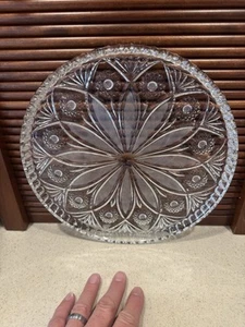 Bombay Crystal Cake Plate 12” - Beautiful!! - Picture 1 of 9