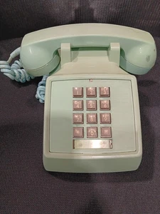 Telefono Scrivania Vintage Turchese Nord Elettrico Pulsante G3 Non Testato - Foto 1 di 6