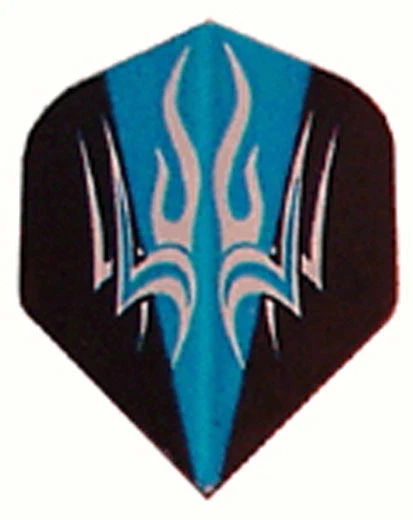 AMERITHON Dart Flights- Blue, Black, Silver Tribal Std - 1 Set