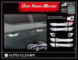 Autoclover Chrome Door Handle Molding 10p for 2016 Hyundai All-New Elantra 4dr - Picture 1 of 12