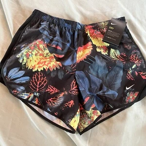 New Nike Girl Running Shorts Black Green Pink Multi Color Nike DRI-FIT Size XL - Picture 1 of 10
