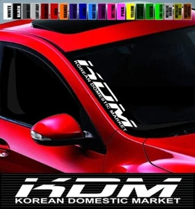 20" KDM #1 Street Racing Korean Flag Car Decal Sticker Side Windshield Banner - Picture 1 of 1