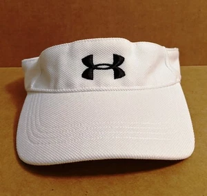 Under Armour white Visor Hat Cap Adjustable Hook&Loop Adult OSFA 100% Polyester - Picture 1 of 9