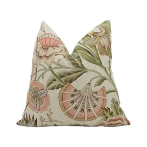 Thibaut - Anna French - Cleo - Rojo/Dorado sobre Lino - Impresionante Funda de Cojín - Imagen 1 de 2