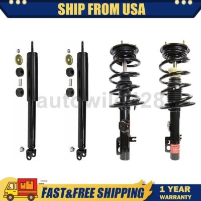 Amortecedor dianteiro traseiro 4X Monroe mola helicoidal apoio de suspensão para Ford Taurus 2010 2011 - Imagem 1 de 4