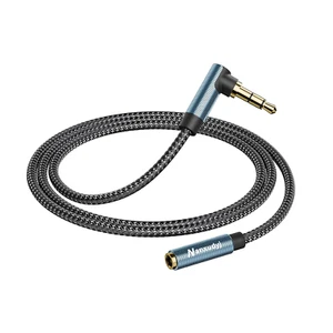 mm Kopfhörer Verlängerungskabel 6 Fuß rechter Winkel 3,5 mm Stecker auf Buchse Stereo Audio - Bild 1 von 11