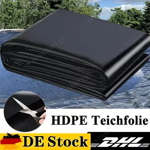 HDPE Teichfolie Schwimmteichfolie Schwarz Gartenteich Folie Teichbau 1m-8m DHL - Bild 1 von 18