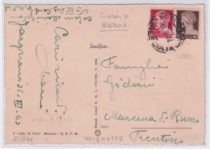 1944 R.S.I “ G. N. R. Brescia-Cartolina Del 31.3.44 Affranc. With 10c 20c. 429/ - Picture 1 of 2