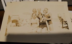 Photo of Sexy Women In Vintage Swimsuits On The Beach Photo Is Faded - Picture 1 of 7