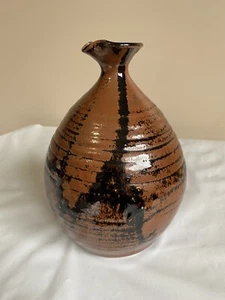 Vintage Old Ballarat Pottery Australia Carafe Brown And Black - Bild 1 von 8