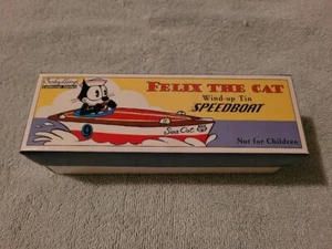 Schylling 1996 Felix The Cat Wind Up Tin Toy Speedboat-New-in Box - Picture 1 of 5