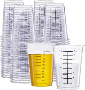 Multipurpose Disposable Plastic Measuring Cups 25 Count - 10 oz - Picture 1 of 7