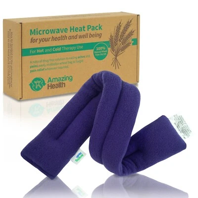 Amazing Health 70 cm Purple Fleece Unscented Microwave Wheat Bag for Pain Relief - Image 1 of 3