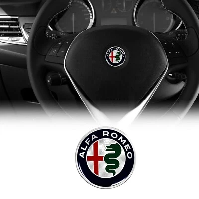Alfa Romeo Adesivo 3D Logo per Volante, Diametro 40 mm - Immagine 1 di 4