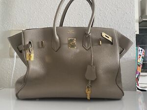 Hermes Paris Damen Handtasche Grau