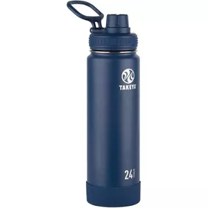 Takeya 24oz Insulated Stainless Steel Water Bottle with Spout Lid Midnight Blue - Picture 1 of 4