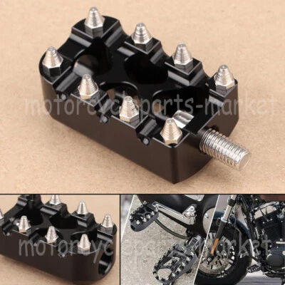 Black Shifter Peg Anti-Skid Pedal for Harley Dyna Fat Bob Fatboy Sportster 1200 — 第 1/4 张图片