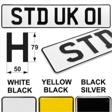 14 Font Style Novelty Pressed metal number plates replica car show any text name