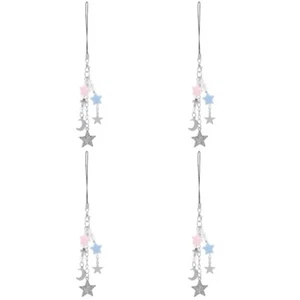 Set of 4 Pentagram Mobile Phone Chain Student Bag Charm for Handbags Aesthetic - Zdjęcie 1 z 12
