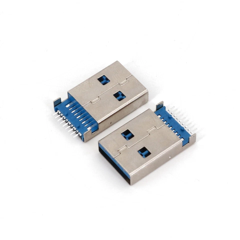 10Pcs USB 3.0 Male Type A SMT SMD PCB Mount Solder Plug Connector - Image 1 of 1