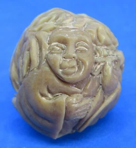 Japanische geschnitzte Nuss Vintage viktorianisch Meiji Periode orientalisch antik Mann Netsuke - Bild 1 von 7