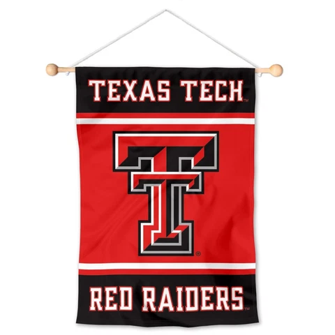 Texas Tech Mini Window Banner Hanging with Suction Cup Cover