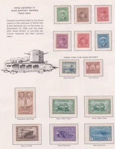 (F248-28) 1942-3 Canada set of 14stamps KGV War Effort MH (AC) (XN38) - Picture 1 of 1