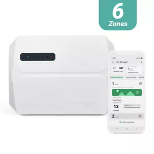 INKBIRD IIC-600 WiFi 6 Zones Smart Sprinkler Controller Seasonal Adjustment Rain - Picture 1 of 16