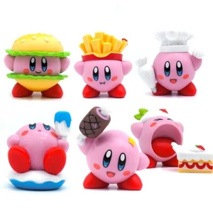 6Pcs Kirby Cartoon Anime Action Figure Toy PVC Mini Pink Kirby Cake Toppe - Picture 1 of 8