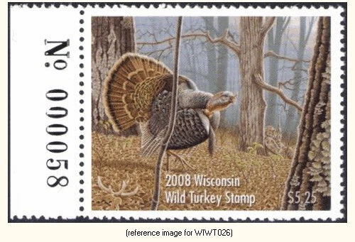 D2K Wisconsin Wild Turkey 2008 $5.25 w/#tab - Image 1 of 1
