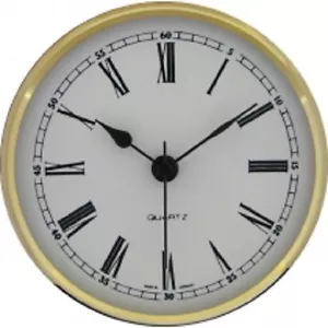 New Quartz Clock Insertion Movement 102mm Diameter Roman Numerals - CM538 - Picture 1 of 2