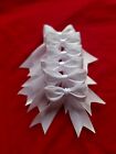 12  Bright white 5cm  satin ribbon bows sewing crafts brand new