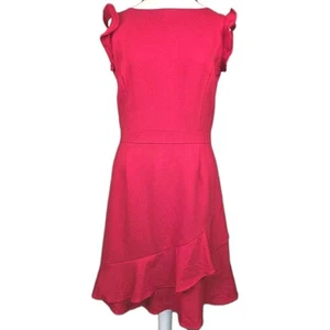 Brooks Brothers Red Fleece Women's Ruffle Trimmed Dress Size 8 Lined Career Chic - Picture 1 of 11