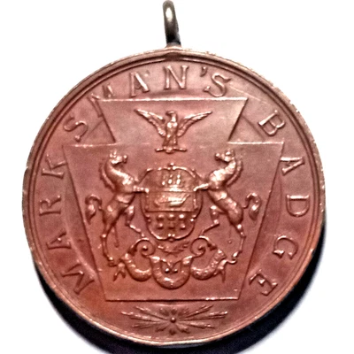 Insignia de tirador de la Guardia Nacional de Pensilvania aprox. Años 1890. UNC. Foto 1 de 2