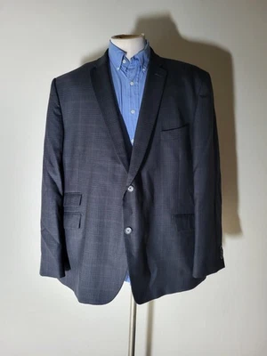 52R Jhane Barnes Gray Purple Orange Black Glen Check 4-SEASON Coat Blazer Jacket - Image 1 of 4